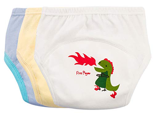 Happy Cherry - Braguita de Aprendizaje de Bebé Cómodo Pañal Lavable de Algódon Suave de Niños Infantil Braga de Entrenamiento Impermeable Ropa Interior de Bebé con Cintura Elástica Ajustable