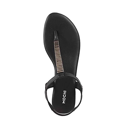 Mochi black faux leather flats – image 5
