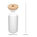 PYD Life Sublimation Glass Cans Blanks Frosted 18 OZ with Bamboo Lid and Clear Glass Straw Beer Cans Wide Mouth Jar Tumbler Cups Mugs for Iced Coffee,Juice,Soda,Drinks,Beer