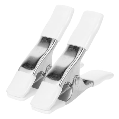 PRETYZOOM Nickel-Plated Spring Clamps Protective PVC Clips for Backdrop Stand Woodworking Projects