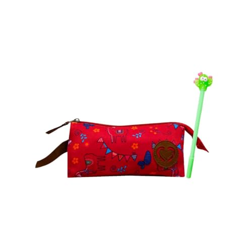 Estojo Três Divisões Clio Style Ótima Qualidade, Estampa Lhama, Diversas Cores