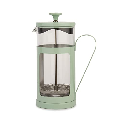 La Cafetière Monaco Stainless Steel Cafetière, Eight Cup, Mint, Gift Boxed, 1L