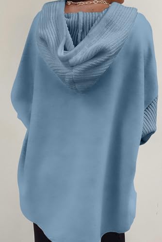 Image of SHEWIN Women Oversized Hooded Sweatshirt Loose Fit Casual Button Hoodies with Pocket 2026