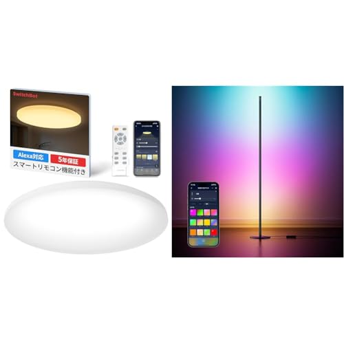 �y�Z�b�g�����zSwitchBot LED�V�[�����O���C�g�v�� 6�� �X�}�[�g�����R���@�\�t�� Alexa ���i�K �������F 3699lm 2.4GHzWi-Fi Bluetooth�ɑΉ� W2612210 + RGBIC �t���A���C�g LED - �}���`�J