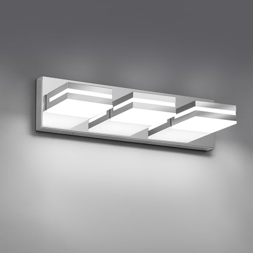 Modern LED Stainless Steel Chrome Acrylic Bathroom Lights Fixtures 3-Light