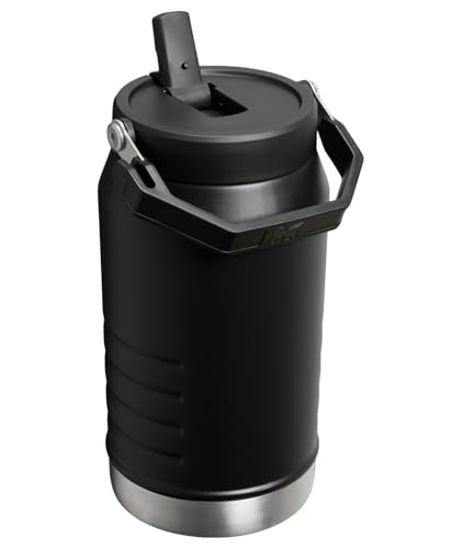 Image of Stanley IceFlow 2.0 Flip Straw Jug with Handle 64 oz | Twist On Lid and Flip Up Straw | Leakproof for Travel and Sports | Insulated Stainless Steel | BPA-Free | Black 2.0