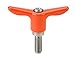 Morton Adjustable T-Handle TH-410SS-OR, Orange Die Cast Handle, 65mm Handle Diameter, M8 x 1.25 Stainless Steel Thread, 25mm Thread Length