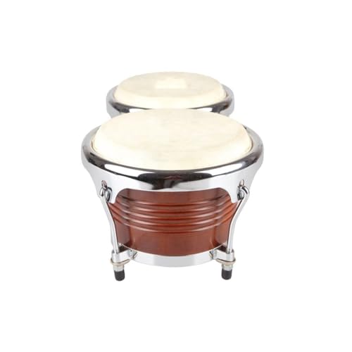 Image of Softline Pro Premium Natural Bongo Drum Set with Padded Bag and Tuning Key /Wrench Professionals Wooden Bongos Drum for Beginner Adults Kids Bongo Drum Percussion Instrument (SP BNG BR - SP)