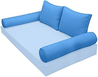 PROLINEMAX |Cover ONLY| Outdoor Style 1 Crib Piped Trim Bolster Back Pillow Slipcover AD102