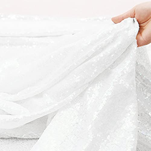 Cortinas de Lentejuelas Blancas 4 Paneles 2FTx8FT Fondo Fotográfico miniatura 4