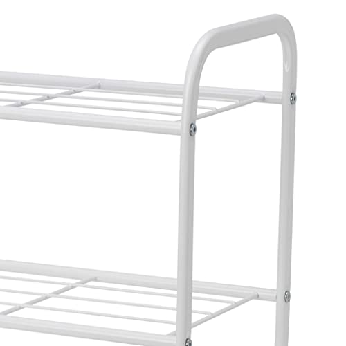 Rack de rangement pour chaussures d'entrée empilable à 2 niveaux robuste