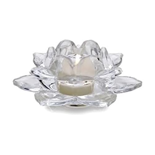 Celebrations by Mikasa Crystal Flower Votive Holder, 4.75-Inch