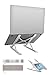 Produktbild Laptop Ständer, Tenshpy Notebook Ständer 8-Stufe Höhenverstellbar Tragbarer Aluminium Laptop Halter, Ergonomisches Design, geeignet für Laptops, Handys und Tablets unter 17 Zoll