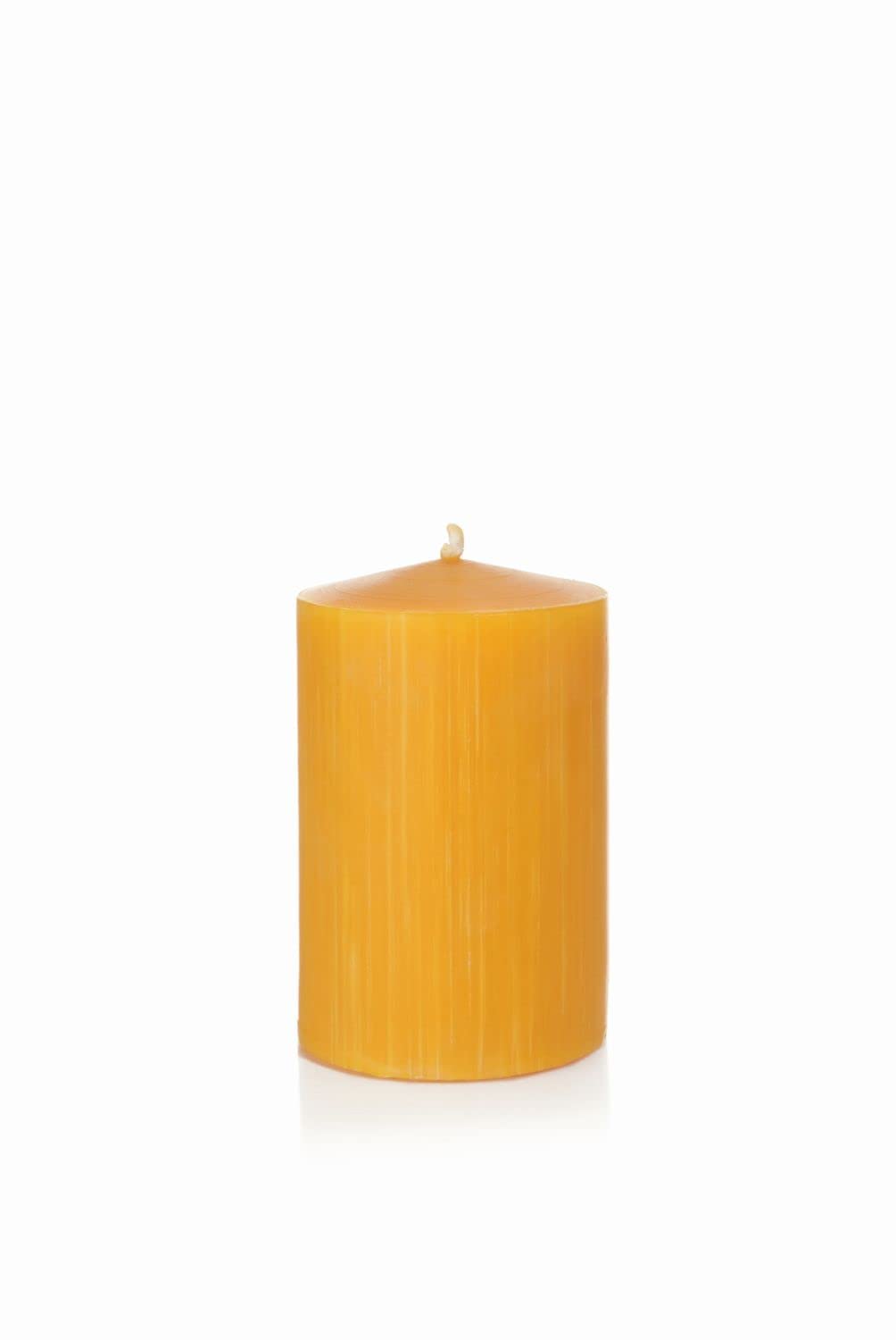 INNA-Glas Candela di Cera d'api Babette, Giallo Naturale, 12 cm, Ø8 cm, 72h