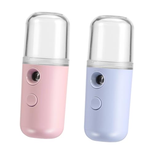 HONITANO 2 Piezas Instrumento de reposición de agua Nano humidifier portátil bruma facial hidratante humidificador de aire máquina hidratante de la piel de la cara abdominales