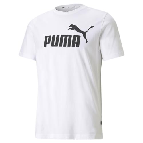 T-shirt Puma Essentials homme blanc taille M en coton