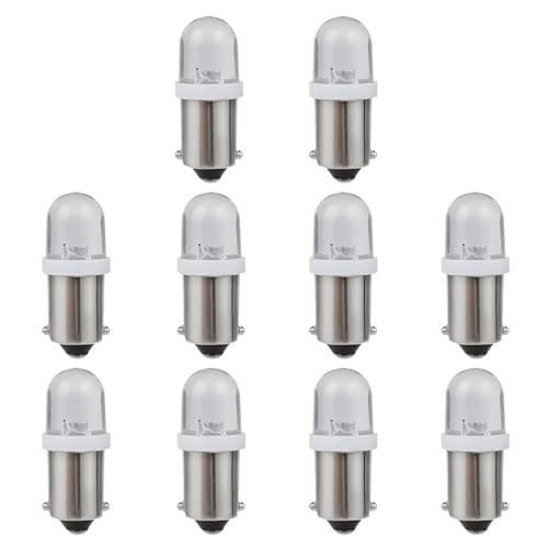 YoRise 10PCS BA9S Car LED Lights, 12V 3030-SMD BA9 1895 1891 57 53 3893 47830 64111 LED Bulbs, No Error Car Interior Lights Replacement for License Plate, Glove Box, Map Dome Light (Green)