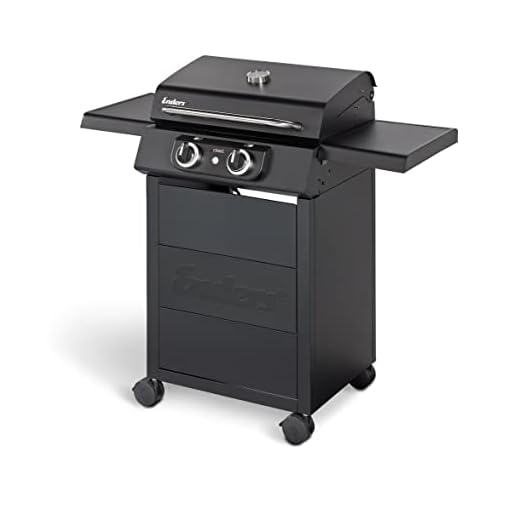 Enders eCrave 2 Barbecue elettrico - Griglia in ghisa, carrello per BBQ con spazio di stivaggio - 2 potenti elementi riscaldanti con stabile coperchio e termometro integrato - Simple Clean 97116