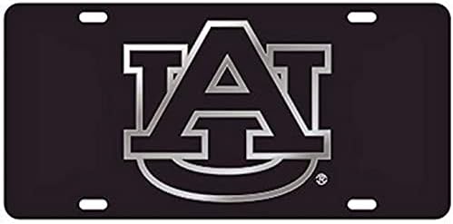 Auburn Laser Cut License Plate Car Tag Black on Black