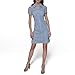 Karl Lagerfeld Paris Women's Light Collared Short Sleeve Mini Dress, Chambray Blue
