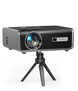 Smart Beamer 4k [Kompatibel mit Netflix & Dolby Audio] VOPLLS Autofokus/Trapezkorrektur Projektor, WiFi6 Bluetooth Full HD 1080P Beamer Heimkino/Outdoor für Handy/PC