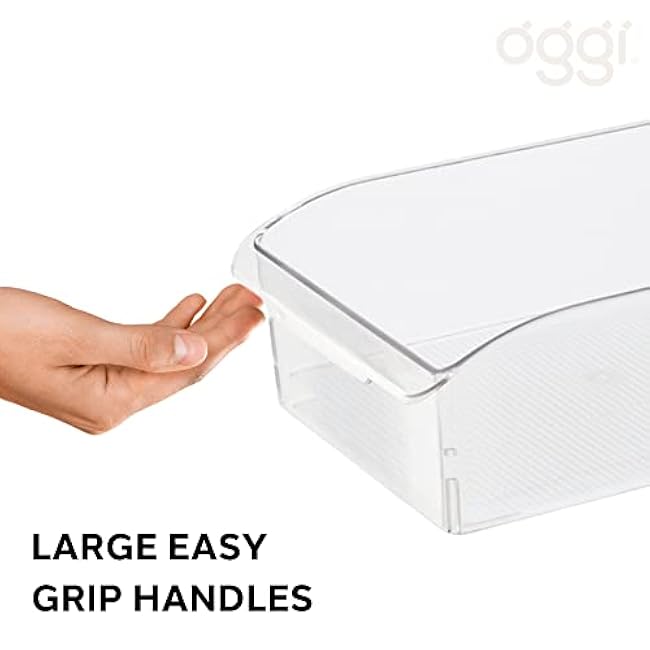 Fridge/Pantry Bin w/Fingergrip Handle (14.25 x 7.75 x 4.5) Set of 6