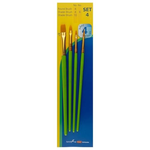 Yeşil 4'lü F-71500.904 4 Fırça Seti Dove Sap