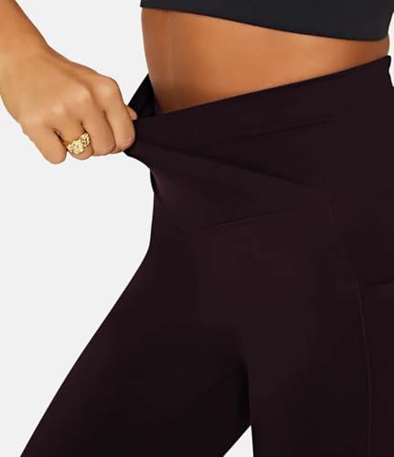 Image of Imperative Regular High Waist Stretchable Gym Tights Leggings with Crossover Belt for Women & Girls | Gym Wear /Active Wear Tights Yoga Pants.