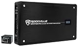 Rockville Krypton F5 3200W 5-Channel Car Amplifier, 15.35” x 8.66' x 2.2', Dyno-Certified RMS, Volt Meter, Bass Knob, Clip Indicator, Class AB+D for Car Audio and Subs