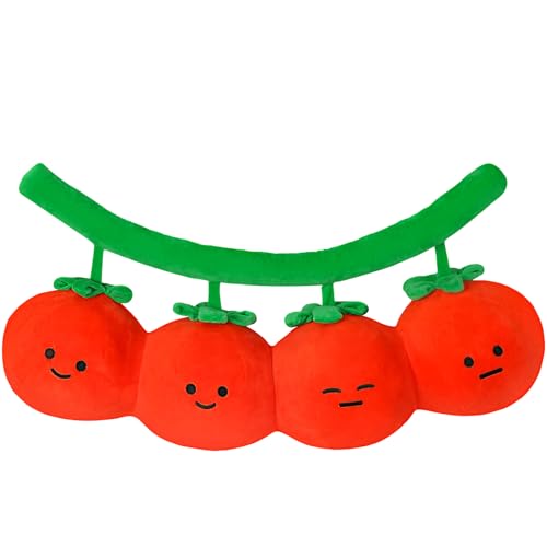 Image of LANPU Tomato Throw Pillow, Soft Plush Fruit Cushion for Sofa, Bed and Couch