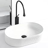 Rea Vasque à poser Vanda Lavabo de salle de bain 310 x 490 x 130 mm en céramique (Blanc)