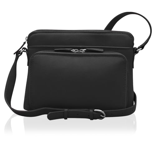 Image of ili New York Genuine Leather Crossbody Bags for Women - Premium RFID Blocking Shoulder Bag Organizer with Adjustable Strap