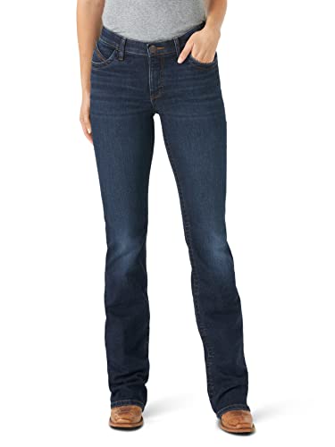 Wrangler Willow Mid Rise Performance Waist Boot Cut Ultimate Riding Jean, Maggie, 9-32