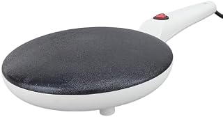 Elektrischer Crêpe-Maker, 8 Zoll Antihaftbeschichtung Kabelloser Crepe-Maker Automatische Temperaturregelung Leicht zu reinigen Langer Handgriff Tragbarer Crêpe-Maker (EU-Stecker
