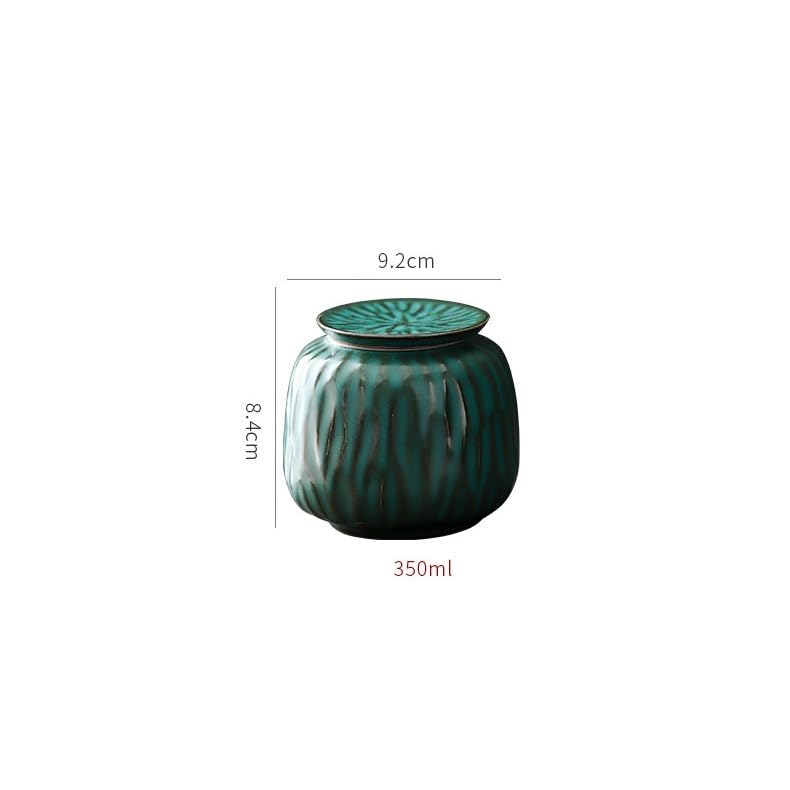 Pojemniki na herbatę do sypkiej herbaty Ceramiczne puszki na herbatę Mała, szczelna mini przenośna próbka w stylu retro