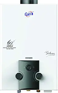 Jyoti Silver HP Instant Gas Geyser | Fully Automatic High Pressure Pressure Gas Water Heater | 6Ltr Capacity Heavy Copper Tank