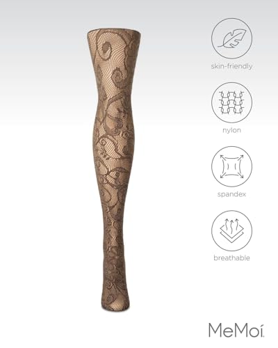 Image of MeMoi Women's Botanic Scene Net Tights