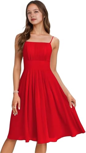 Spaghetti Strap Junior Bridesmaid Dresses Short Flower Girl Dress for Wedding Guest Party Gown