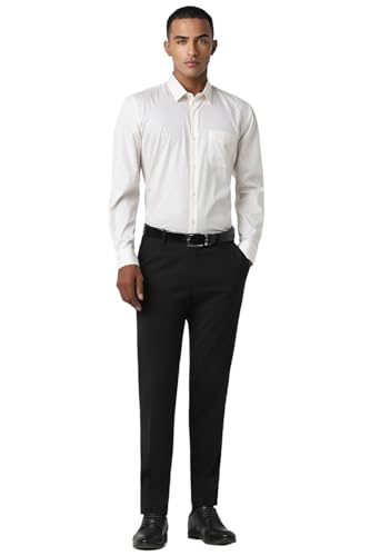 Image of Peter England Men Cotton Solid Slim Fit Shirt