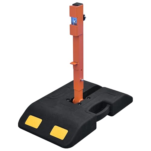 OrangeStar Folding Traffic Sign Holder, All-in-One Design with Pole Storing in Rubber Base, Portable Compact Stand for Construction, Event, Parking Lot Safety, Weather Resistant
