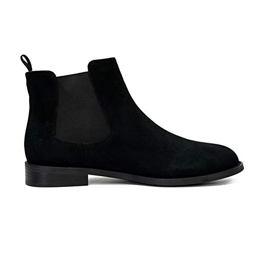 ONEENO Women's Casual Suede Chelsea Boots2