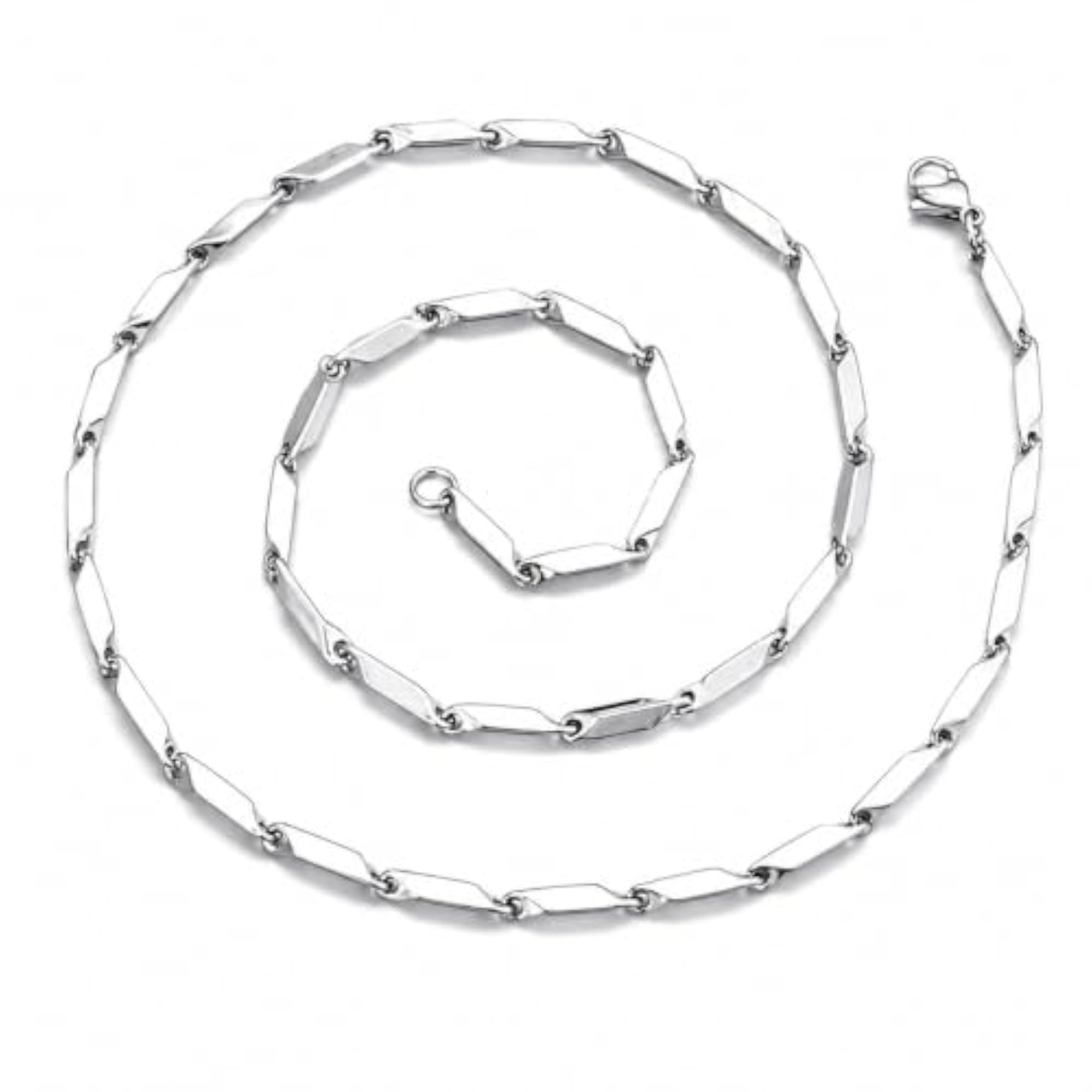 Men's Stainless Steel Valentine Long Chain Necklace