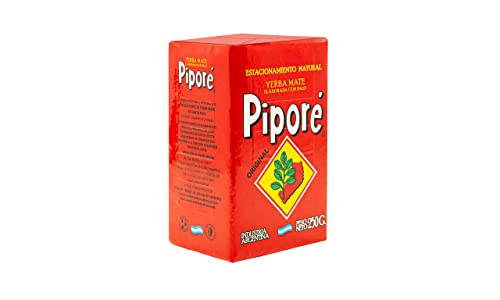 Pipore Yerba Mate Red Packet Despalada Organic Original Hot and Cold Tea Gluten Free Gives Energy Improves Strength Immune System Unique Flavour (250 Grams)