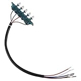 Dunstabzugshaube Schalter 5-Tasten Steuerung Bedientaste Ersatzteil mit Licht & Sperre Funktion aus PC Material Lochabstand 12cm Kabel 40cm für Küche Haushaltsgeräte Reparatur