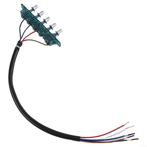 Dunstabzugshaube Schalter 5-Tasten Steuerung Bedientaste Ersatzteil mit Licht & Sperre Funktion aus PC Material Lochabstand 12cm Kabel 40cm für Küche Haushaltsgeräte Reparatur