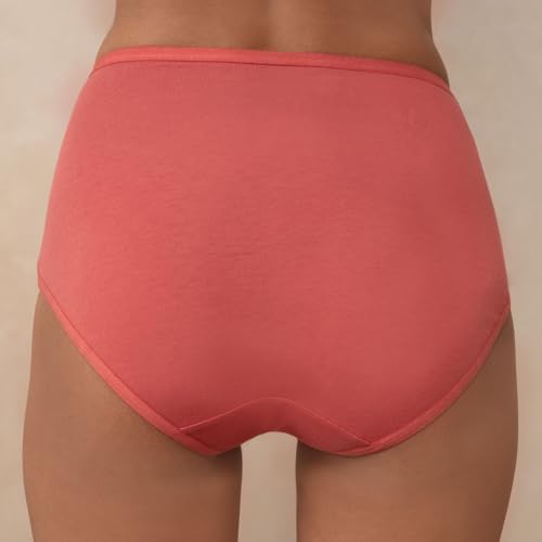Image of NYKD High Rise Full Brief Cotton Stretch Full Rear Coverage Panty with Super-Soft Elastic & Back Coverage - NYP036 (Pack of 3)