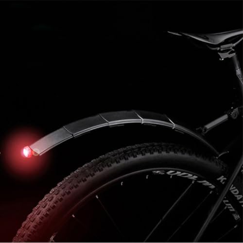 Guardabarros trasero de plástico negro para bicicleta de montaña contra barro 3