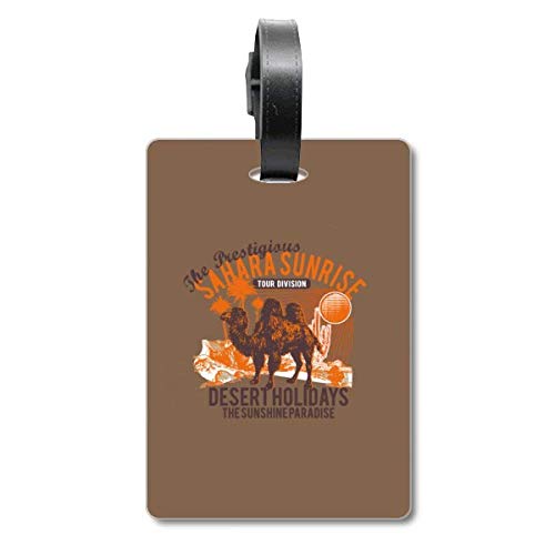 Étiquette pour valise Sunshine Paradise anti perte de bagage au motif camel