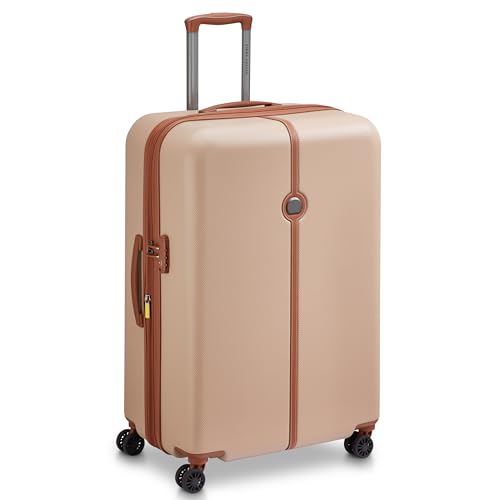 Image of DELSEY PARIS Lucette 76 cms Large Check-in ABS /Polycarbonate Hard Sided 8 Wheels and Expandable Spinner Suitcase /Trolley Bag for Travel with TSA Lock- Sand