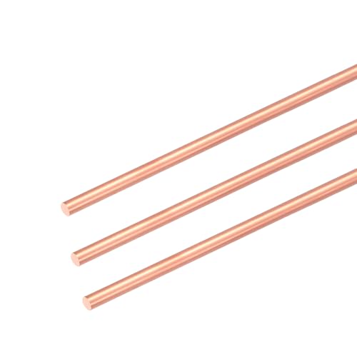 PATIKIL 3Pcs 99.99% Pure Copper Round Rod, 1.5mm / 0.06